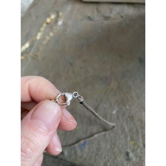 925 Collar Necklace Sterling Silver NG Rope Style Stamped - Picture 4 of 11